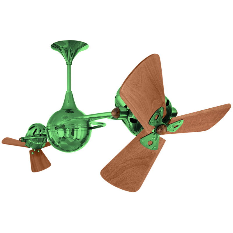 62" Italo Ventania 3 Blade Ceiling Fan, Esmeralda