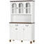 Kitchen Storage With 6 Doors, 2 Drawers And 3-Level Adjustable Shelves Kitchen Buffet
