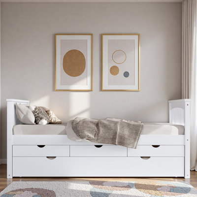 Platform Bed With 3 Drawers And Trundle