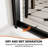 50-54" W X 71" H Pivot Swing Frame Shower Door with 1/4"(6mm) Clear SGCC Tempered Glass, Matte Black Finish-102619676