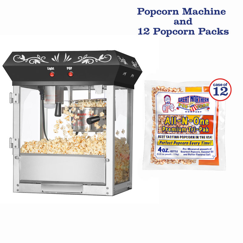 Popcorn de comptoir 4 onces Great Northern, noir