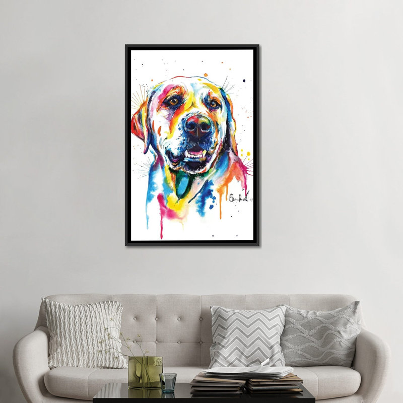 «Lab II», impression sur toile, H 26 po x l 18 po x P 1,5 po, Toile avec cadre noir, Pas de tapis