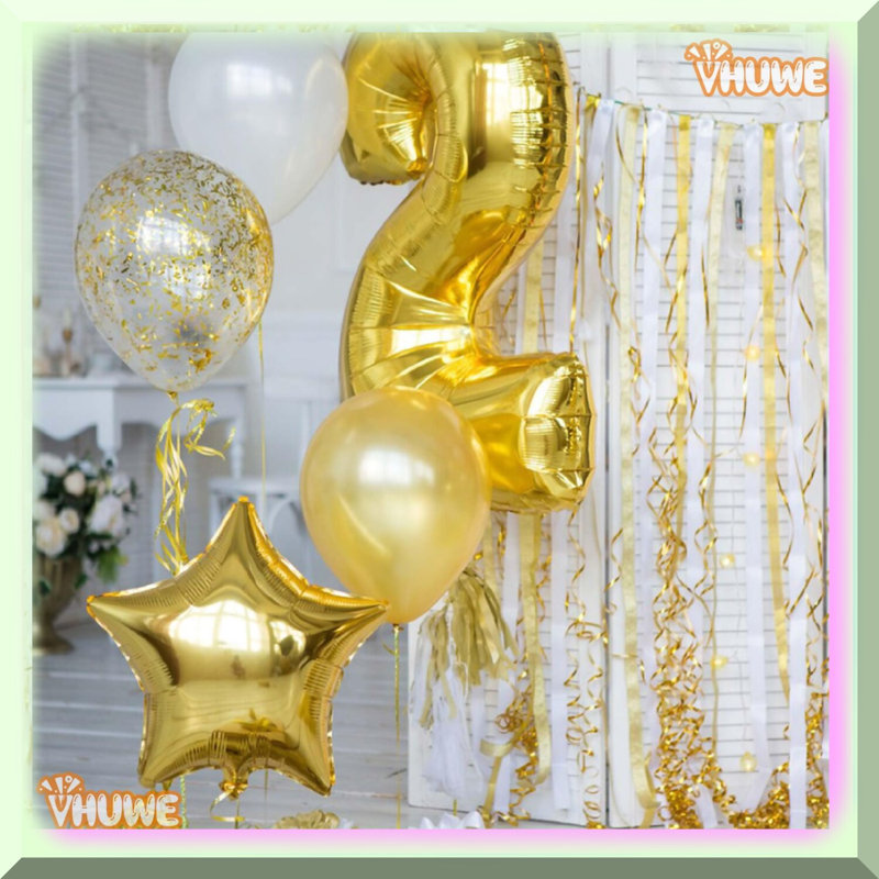 Golden Jubilee Celebration Balloon Kit Black Silver Gold Metallic