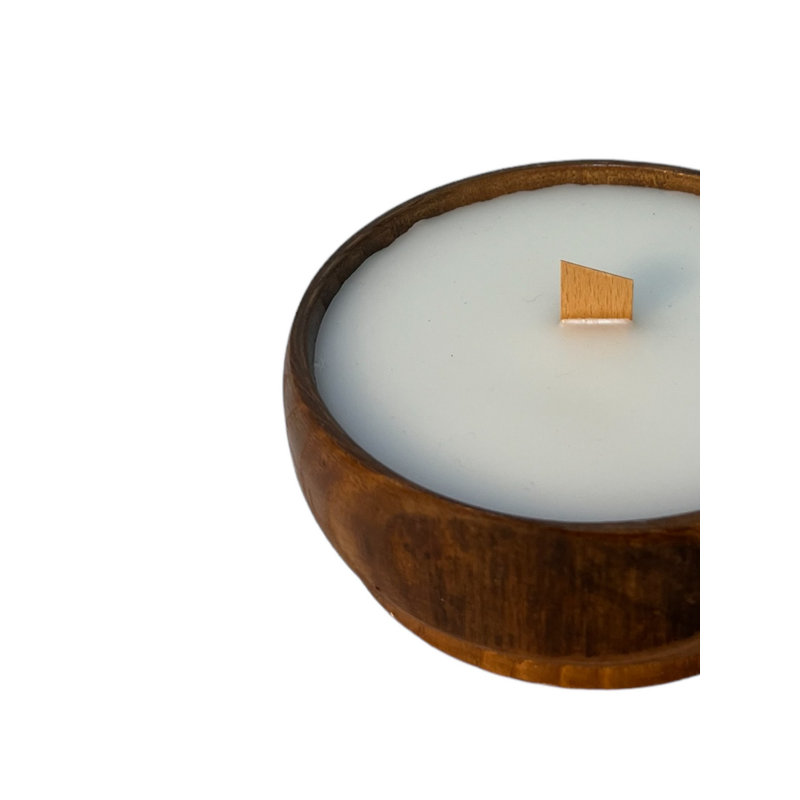 Wood Tabletop Candlestick