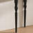 Black Solid Wood Half-circle Console Table-978073446