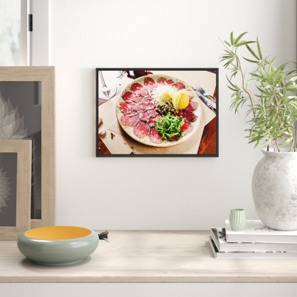 Gerahmtes Wandbild appetitliches Carpaccio