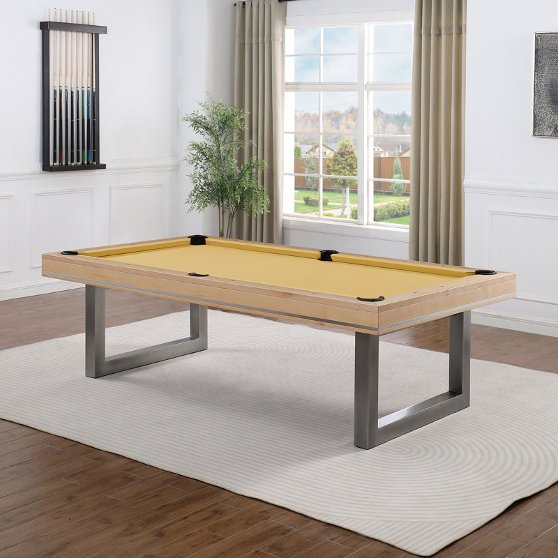 Harmony Solid Wood Slate Pool Table, 7 ft, Natural Maple, Gold