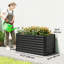Ensemble de 2 jardin surélevé, jardinière, noir-462194992