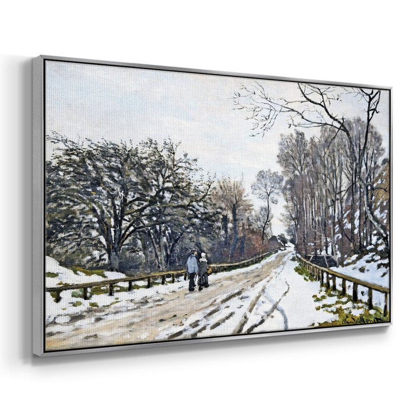 The Road To The Farm Of Saint, reproduction d'art sur toile, H 17 po x l 25 po x P 2 po, Toile argentée avec cadre flottant