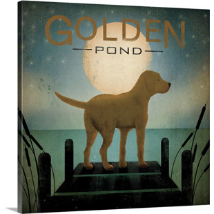 " Moonrise Yellow Dog - Golden Pond " by Ryan Fowler