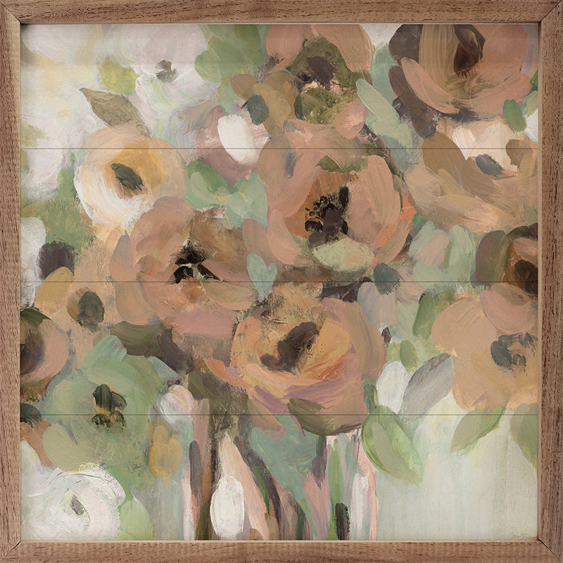 Peachy Blooms par Carol Robinson, H 4 po x l 4 po