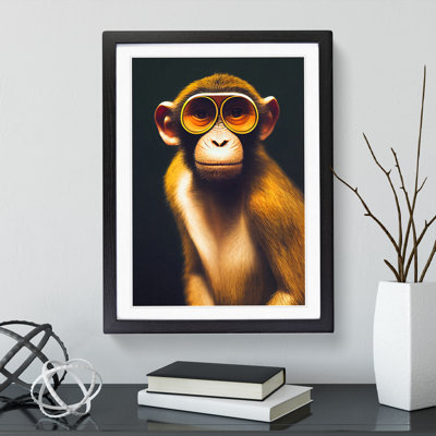 A Monkey In Glasses No.1 - Print