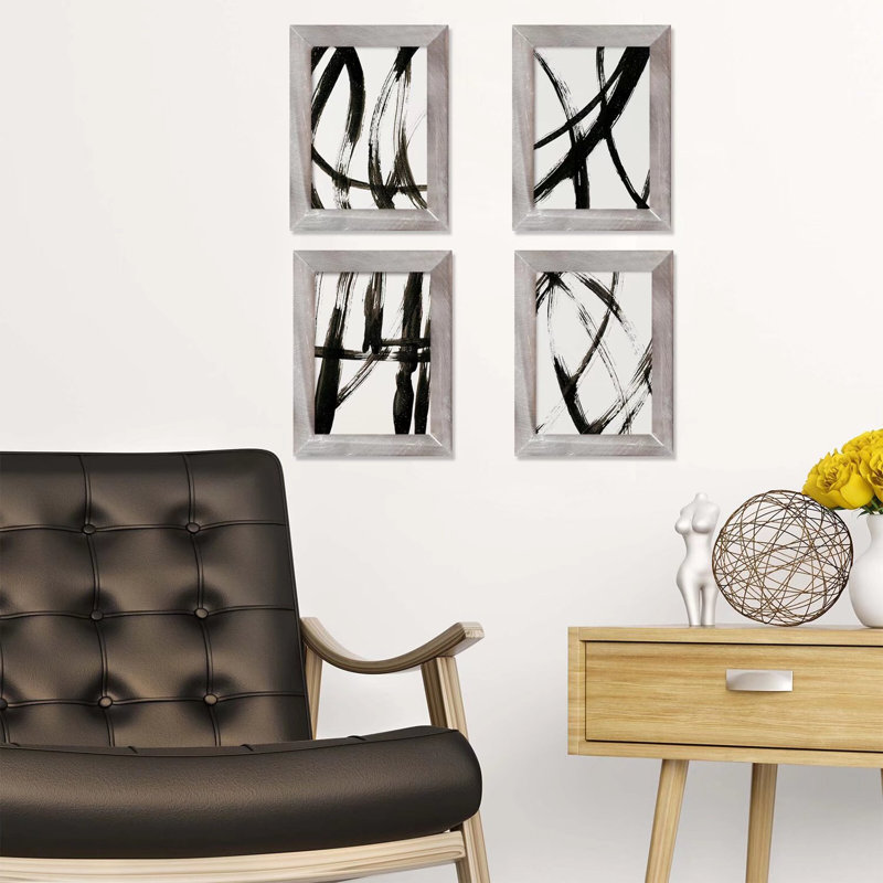 Janayshia Grey Wood Matte Picture Frame - Set of 4