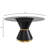 Round Glass Top Metal Base Dining Table