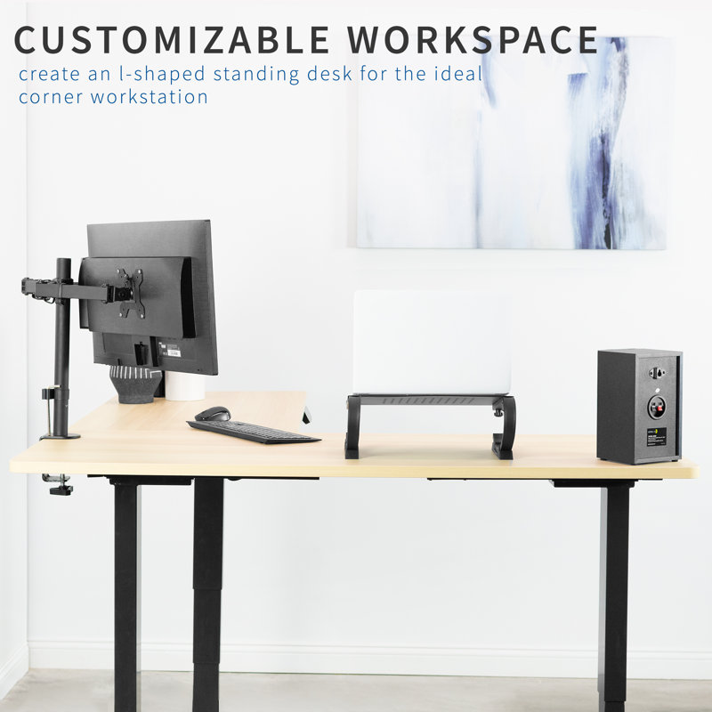 VIVO Electric Sit Standing Corner Height Desk L Frame Motor Ergonomic Adjustable