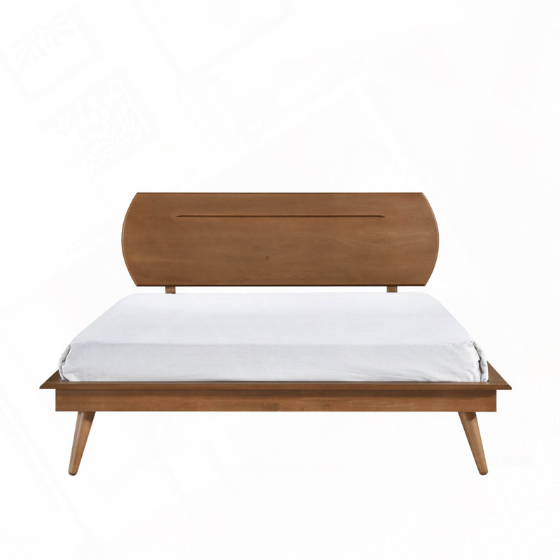 Platform Bed with Oval Headboard, Full
