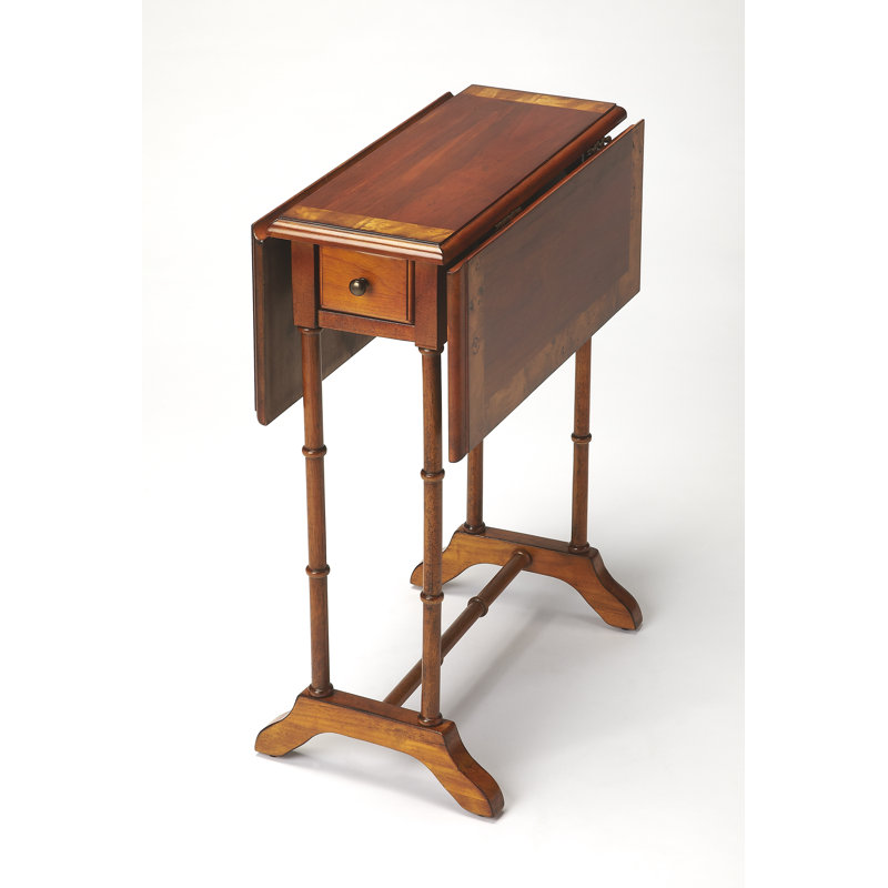Darrow Drop-Leaf Side Table, Olive Ash Burl