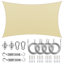 Toile d'ombrage rectangulaire Royal Shade avec trousse de quincaillerie et corde-114882092-114882086