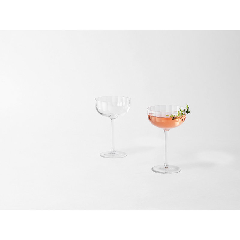 Fluted Handmade Crystal Coupe, 5.1