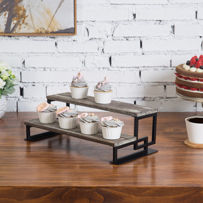 Anaisabella Tiered Stand, Brown/Black