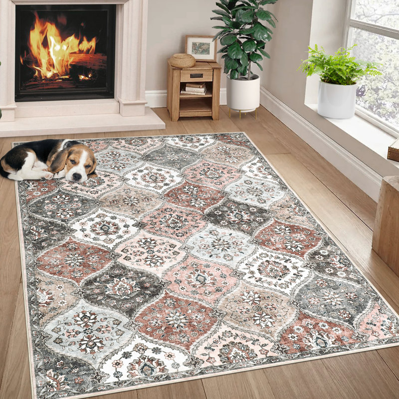 Tapis d'intérieur à motif floral Selester, Rectangle 9 pi x 12 pi