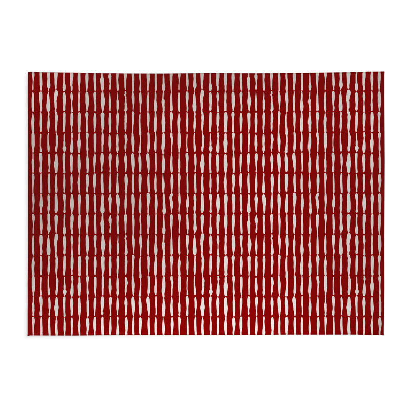 Tapis de cuisine Chuck, Rouge canneberge, Rectangle 5 pi x 7 pi