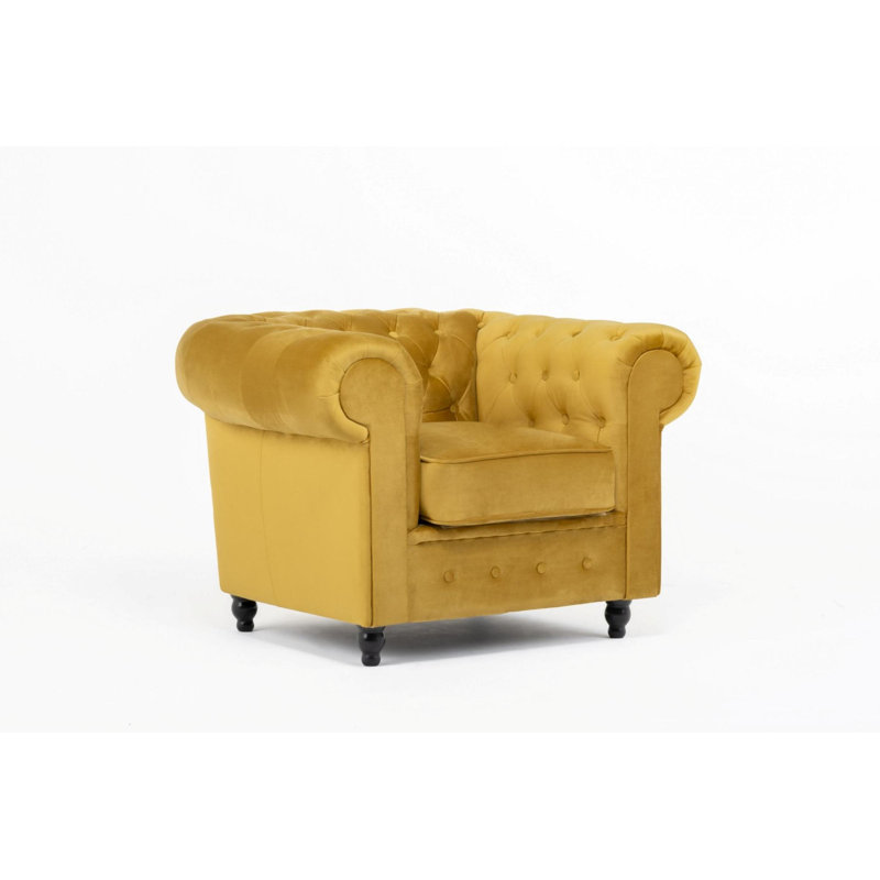 Frances Chesterfield Armchair, Mustard