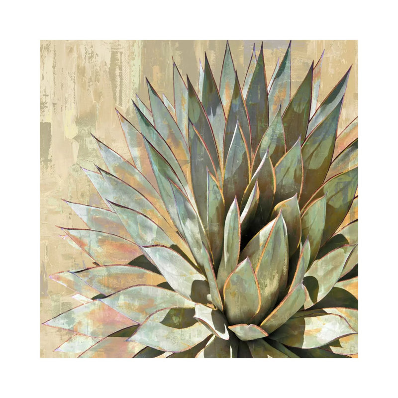 Succulent I by Lindsay Benson - Painting on Canvas, Wrapped Canvas, 30.48 cm H x 30.48 cm W