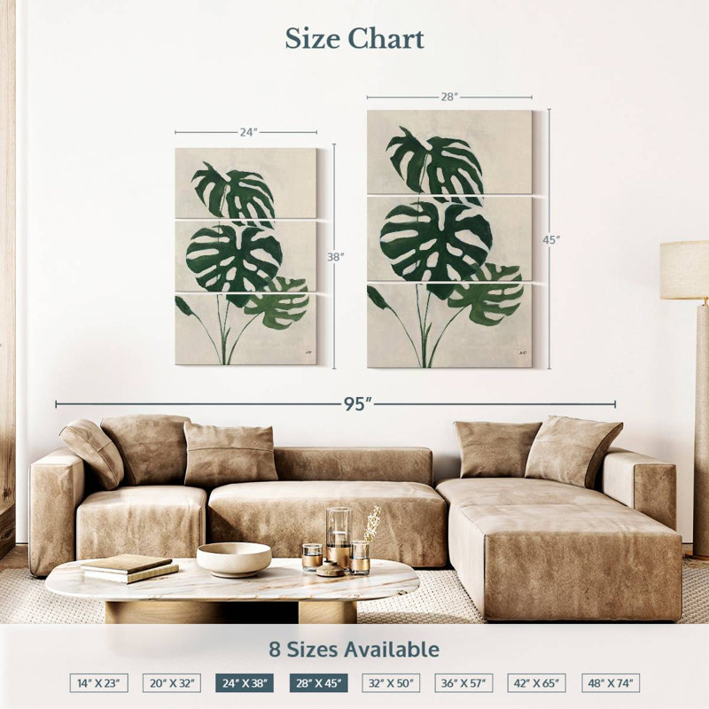 Harnek Palm Botanical I, H 38 po x l 24 po