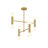 8 - Light Modern Mid-Century Tiered Sputnik Linear Semi Flush Mount