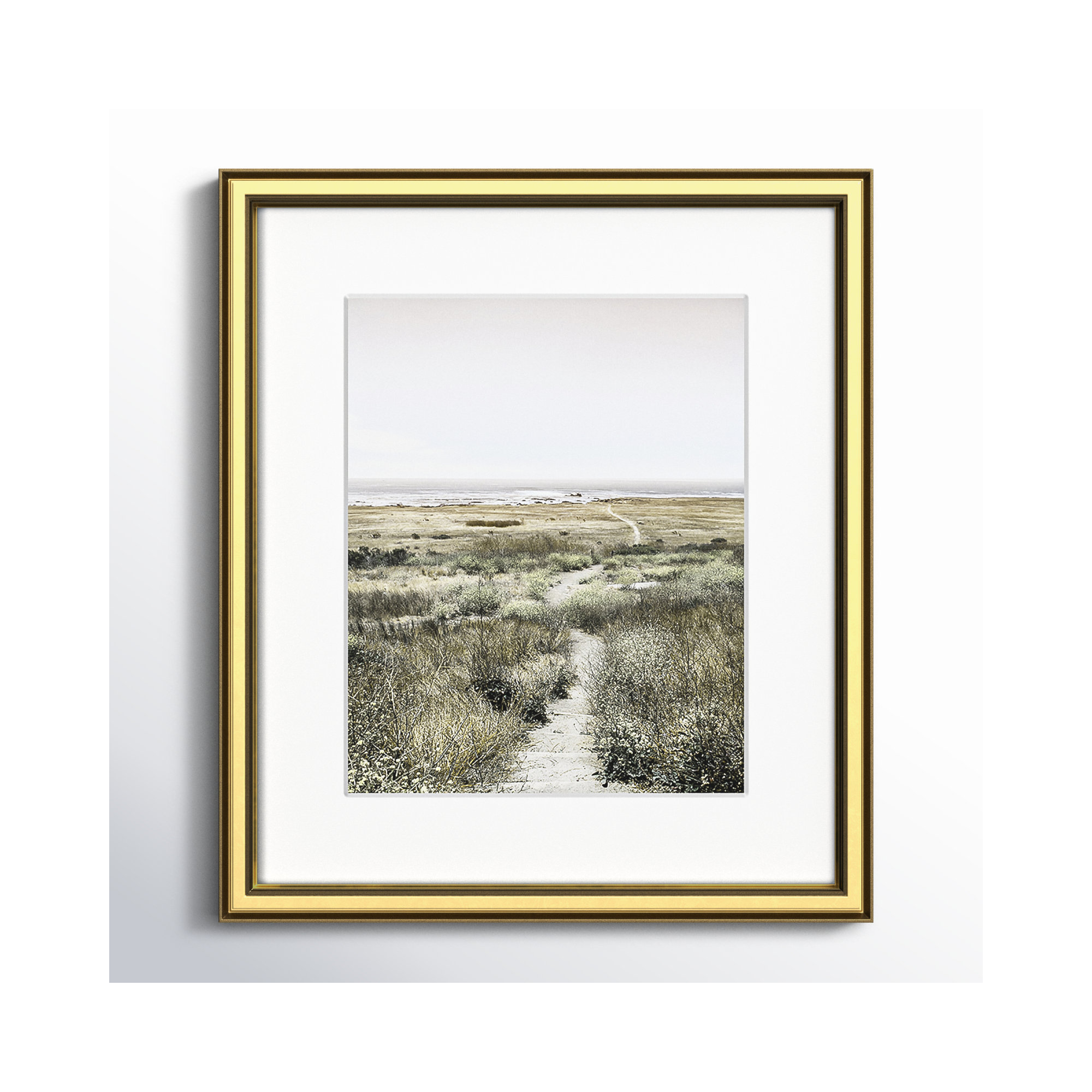 Footpath to Paradise by Danita Delimont - Picture Frame Photograph, Gold, 14.25 W x 16.25 H x 0.88 D