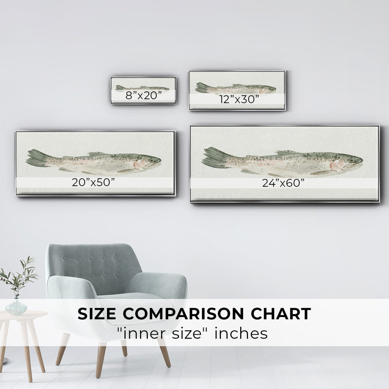 Fresh Catch III, H 24 po x l 60 po, Argent