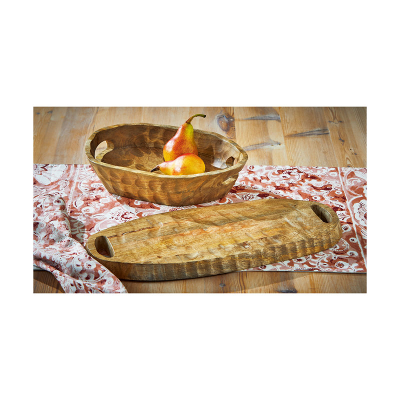 Organic Oval Open Handle Bowl