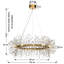 Almand Modern Crystal Firework Chandelier 12-lights Round Glam Ceiling Lighting in Antique Bronze
