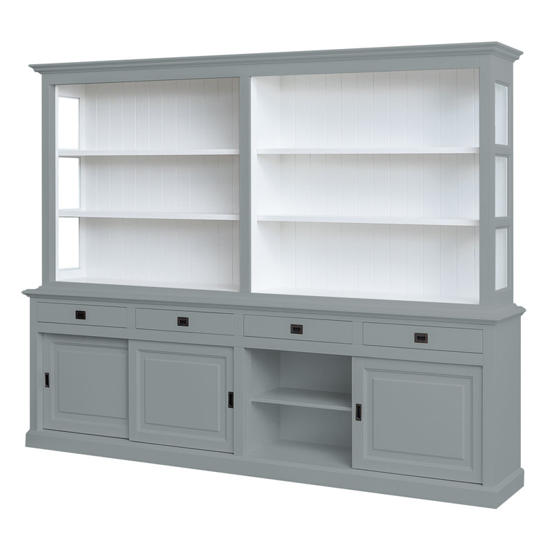 Bush Display Cabinet, Dark Silver