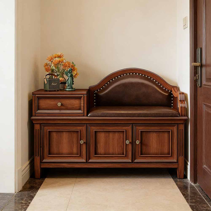 Banc de rangement de chaussures style rétro américain
