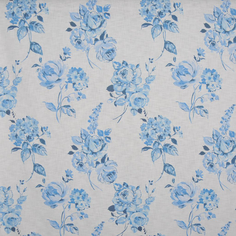 Allure Boutique Floral Foliage Fabric, Lulworth Blue