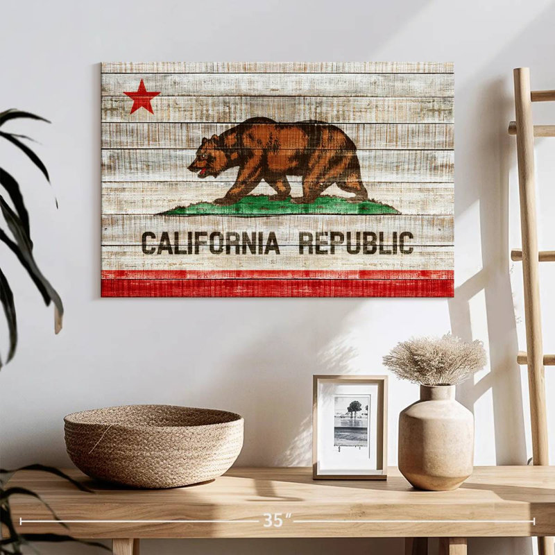 Drapeau californien Borges, H 16 po x l 24 po