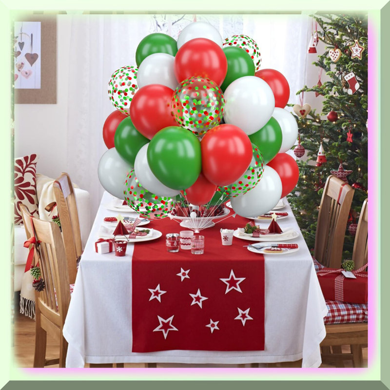 Festive Flair 4-Pack Xmas Tablecloths 51x86in