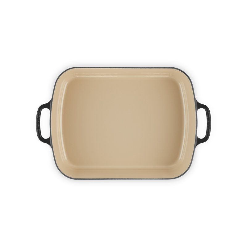 Le Creuset Signature Cast Iron Rectangular Roaster, 5.25Qt., Artichaut, Licorice