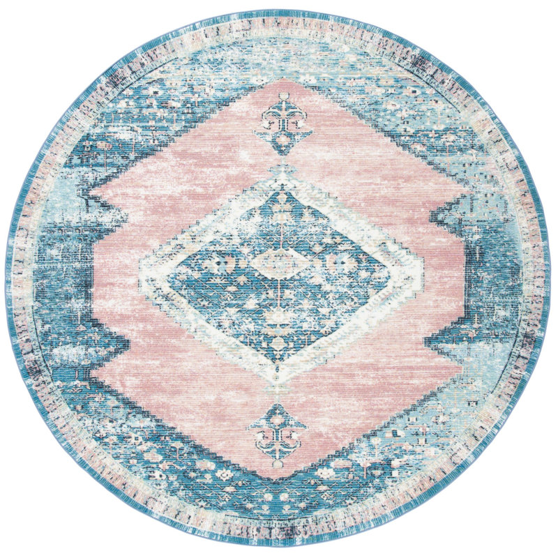 Journey Performance Machine Washable Oriental Rug, Round 6'7"