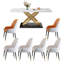 Ensembles de table à manger rectangulaires de luxe moderne-103235563