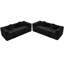 Canapé moderne sans os avec deux coussins décoratifs circulaires, tissu en polyester à poils longs texturé litchi doux pour la peau, canapé en mousse à carreaux-1348683421