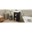 Meuble-lavabo de 16 po avec lavabo en céramique, ensemble simple autoportant, porte à fermeture douce, tablette réglable, style français, pieds pleins, noir, meubles-lavabos