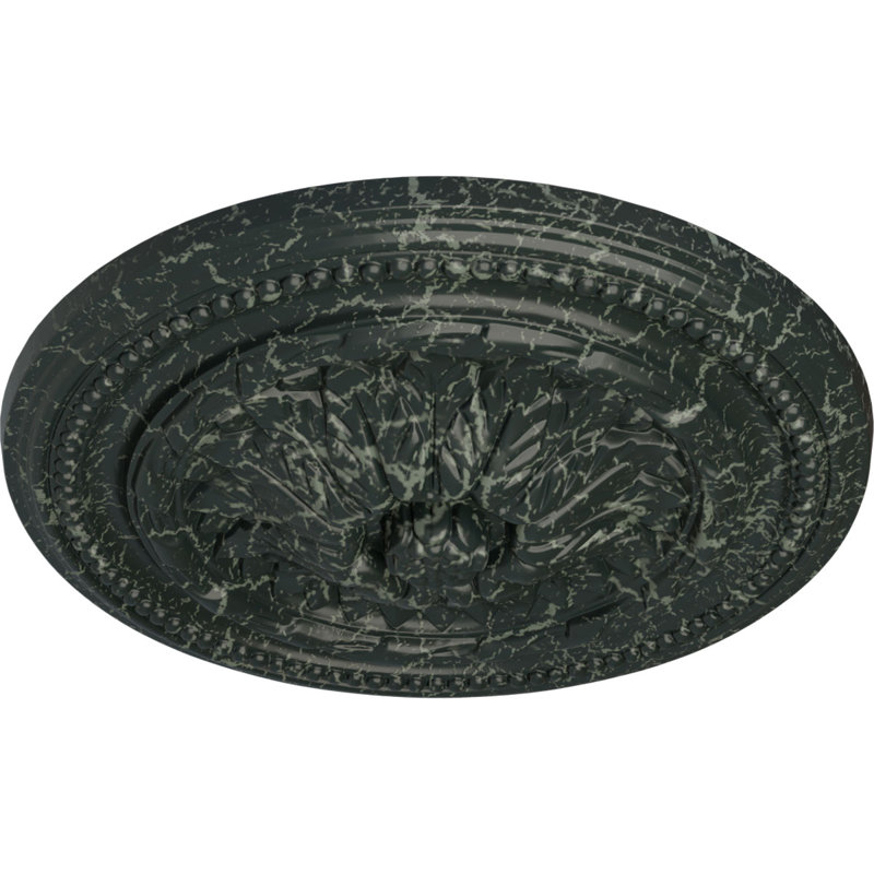 Médaillon Endurathane Wigan pour plafond, DO 16 po x P 2 1/4 po, Tortue peinte craquelé