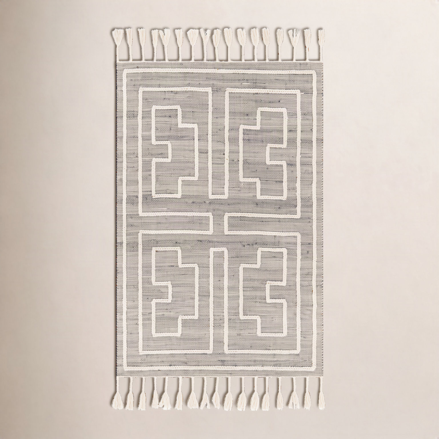 Rodriguez Hand-Woven Geometric Jute Rug, Rectangle 2' x 3'