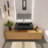 Pyramid 36" Wall Mounted Rectangular Solid Surface Bathroom Sink in Matte Finish - Black, With Faucet Hole