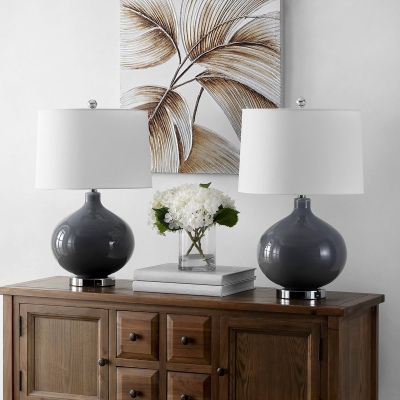 Jarayah Glass USB Table Lamp