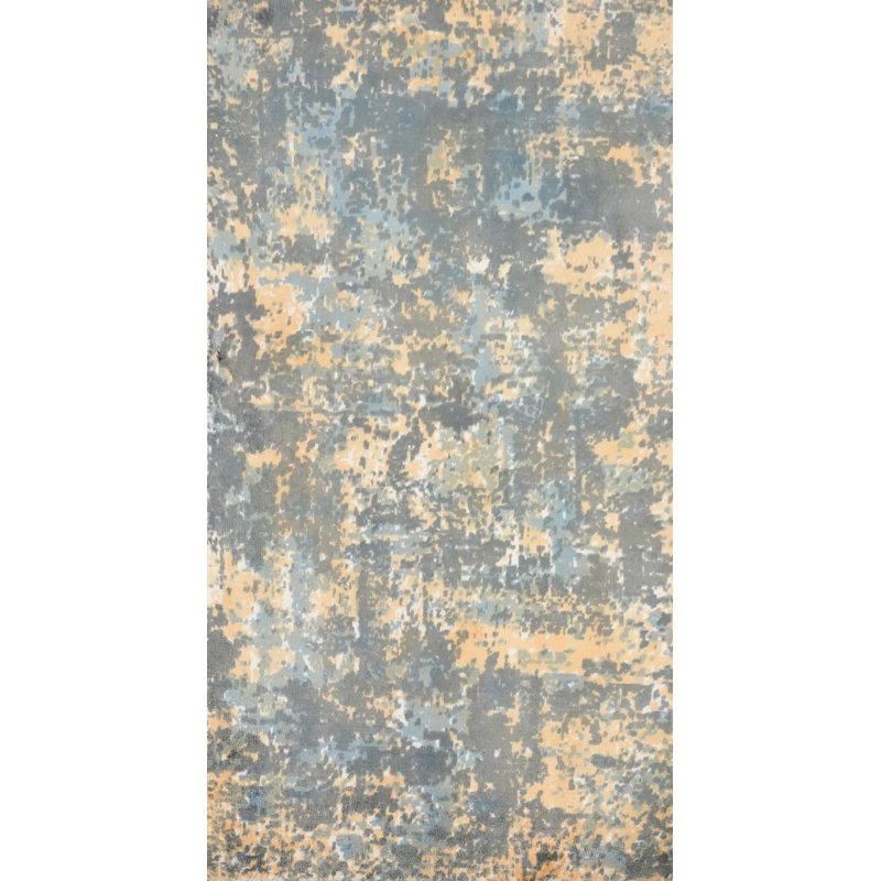 Distressed Look Abstract Rug 2x4 in Subtle Earth Tones
