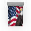 Ambesonne Eagle Fitted Sheet 2-Pack Patriotic America Calking Multicolor-106770724